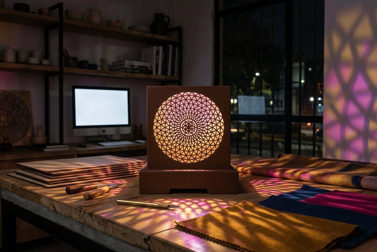 Fractal en estudio · noche